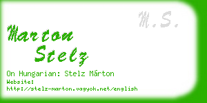 marton stelz business card